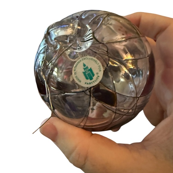 PartyLite Mosaic Glass Globe Ornament P7039 Purple Iridescent HandBlown Romania - Picture 6 of 10